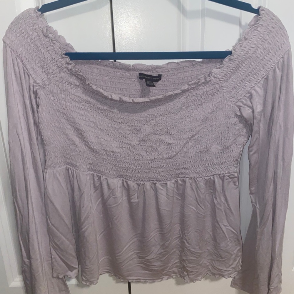 Off the shoulder purple american eagle top